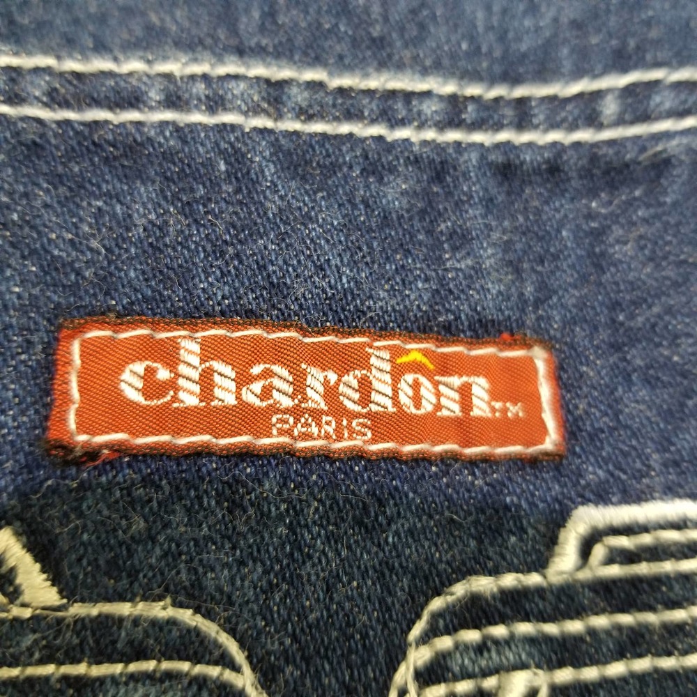 Vintage Chardon Paris Jeans High Waist Size 5 Tiny Waist Dark Denim - Picture 8 of 10